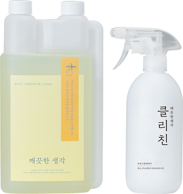 깨끗한생각 클리친 기름때 제거제 공병세트 1100ml, 1세트, 1.1L