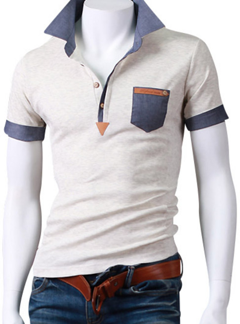 스댕클럽 남성용 청카라 반팔카라티 HT3191