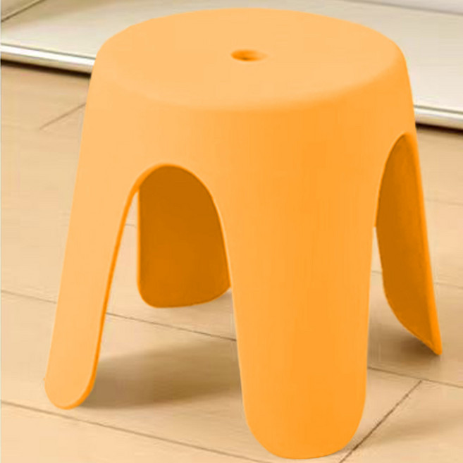 21세기트랜드 마이코 높은 둥근 플라스틱 미끄럼 방지 욕실의자, 옐로우