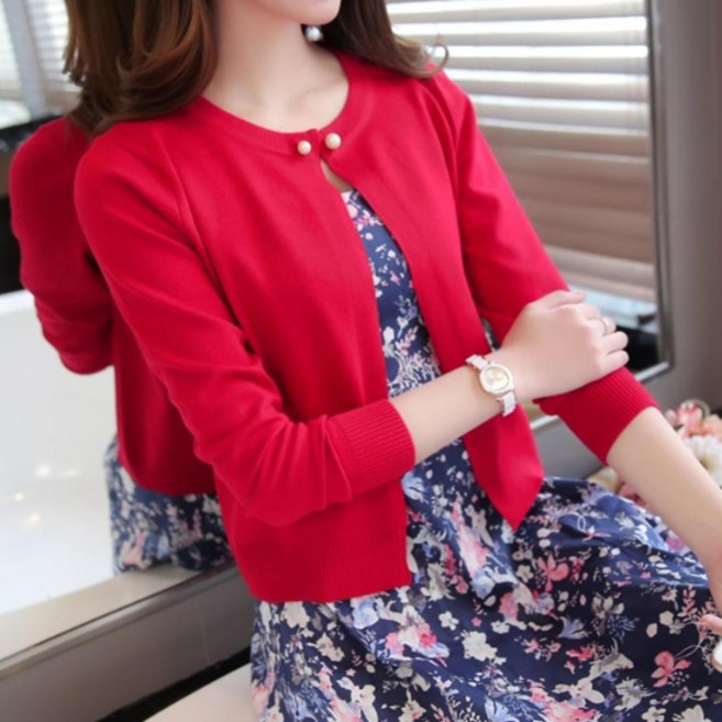 알로데 여성용 뤼미에흐 볼레로형 니트 가디건