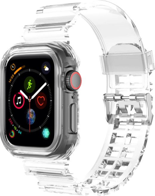 W9999 일체형 스마트워치 스트랩, 투명, 1개