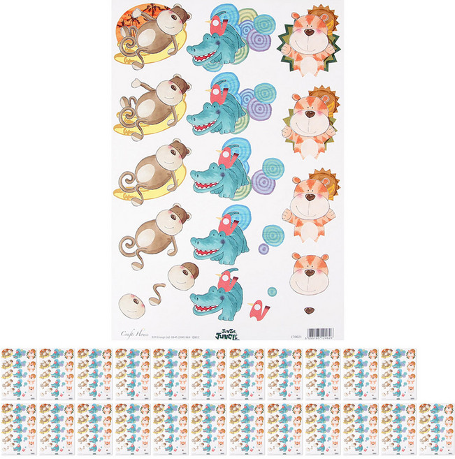 데어리즈 셀프 입체 스티커 만들기 동물 친구들, C, 24개