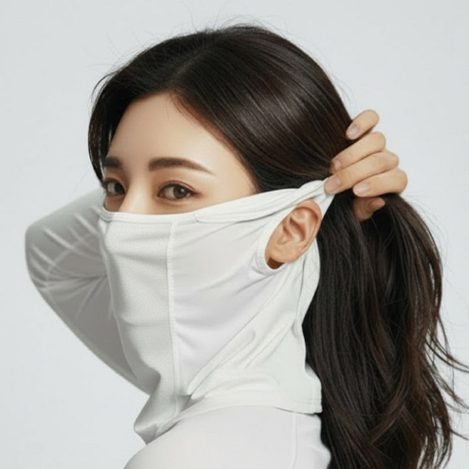 가드맨 와이즈핏플러스 자외선 차단 스포츠 마스크, 화이트, 1개