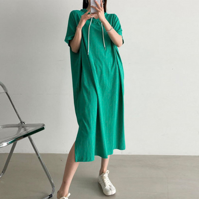 팡팡샵 O 큐브 후드 임산부 원피스