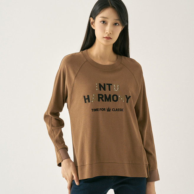 zishen 女款刺繡珠飾圓領運動衫 LFTSN902