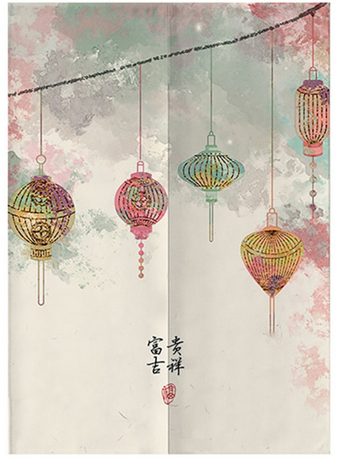 마켓A 신년맞이 전통화 커튼