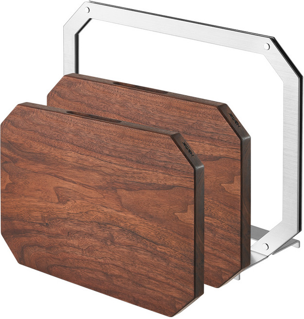 헤리터 시그니처 팔각도마 2p + 프레임 세트, 월넛(도마), 1세트