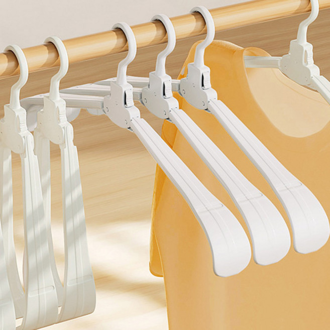 오엔리빙 여행용 접이식 어깨뿔방지 옷걸이, 화이트, 10개