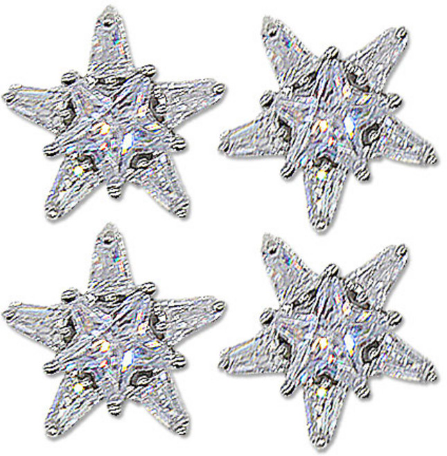 미니 큐빅 진주 보석 단추 블링스타 16mm, 4개, 니켈