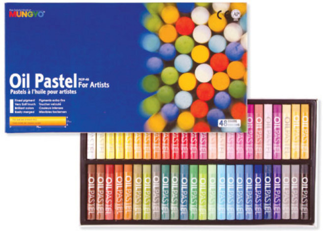 문교 오일 파스텔 지함 MOP-48, 48색, 1세트