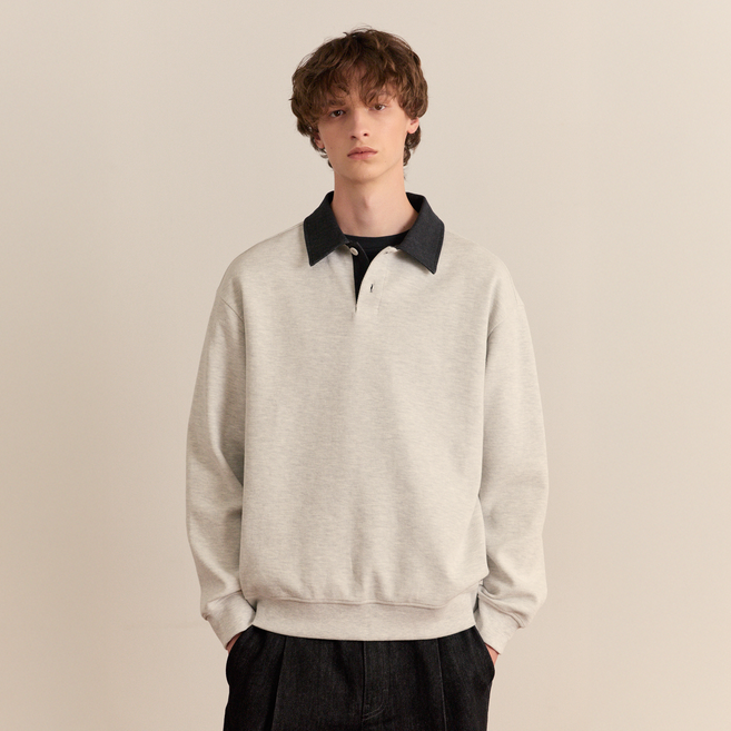 마인드브릿지 남녀공용 사선지 레터링 오버핏 맨투맨 MZTS6151