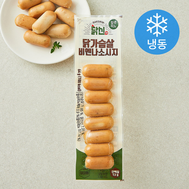 닭신 닭가슴살 비엔나 소시지 (냉동), 64g, 1개