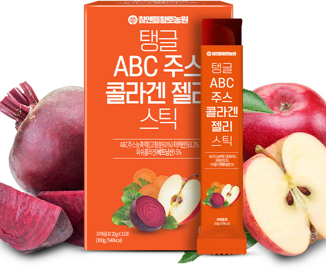 참앤들황토농원 탱글 ABC주스 콜라겐 젤리 스틱 15p, 300g, 1개