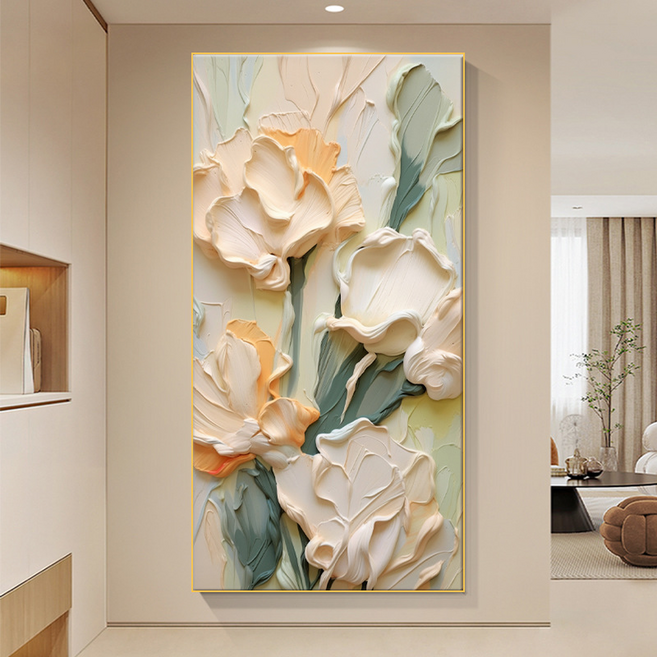 썬앤드림 플라워 아트 패널 거실 벽 인테리어 액자, 플로럴 F