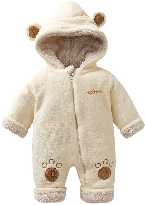 베베니즈 아동용 베어후드 기모방한우주복
