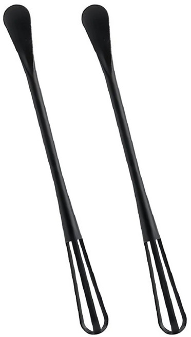 까사라이프 양면 다용도 머들러 거품기 2 x 22 cm, 블랙, 2개