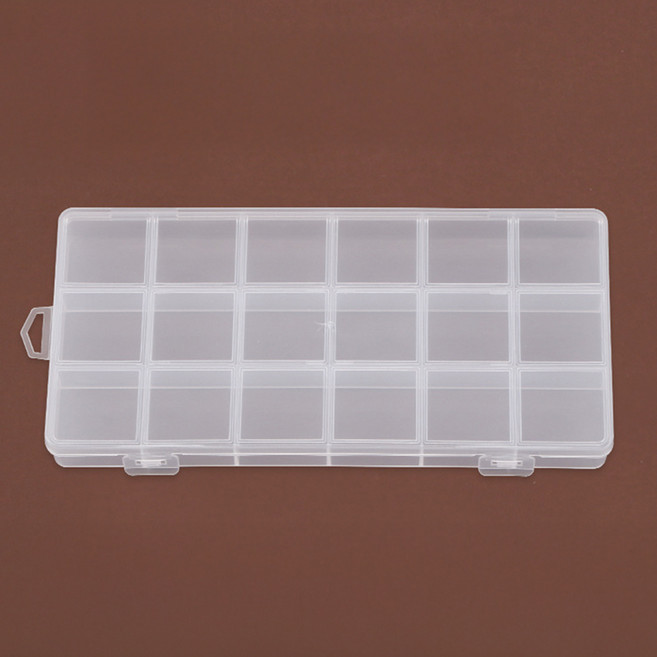 아트조이 칸칸이 소품정리 다용도 화장대 미니 수납박스 18칸, 투명, 1개