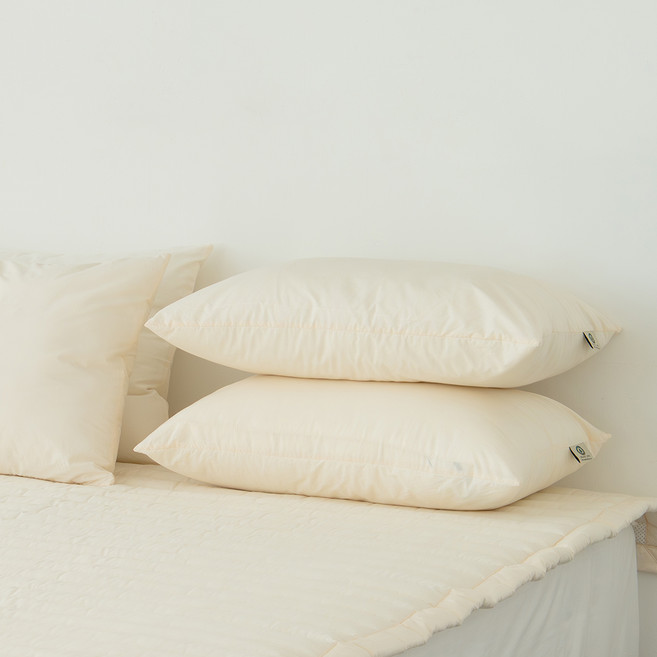 그래이불 오가닉 100수 고밀도 순면 베개커버 2p, 모닝버터