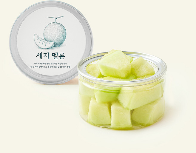 온브릭스 주식회사 농업회사법인 컷팅 세지 멜론, 1개, 200g