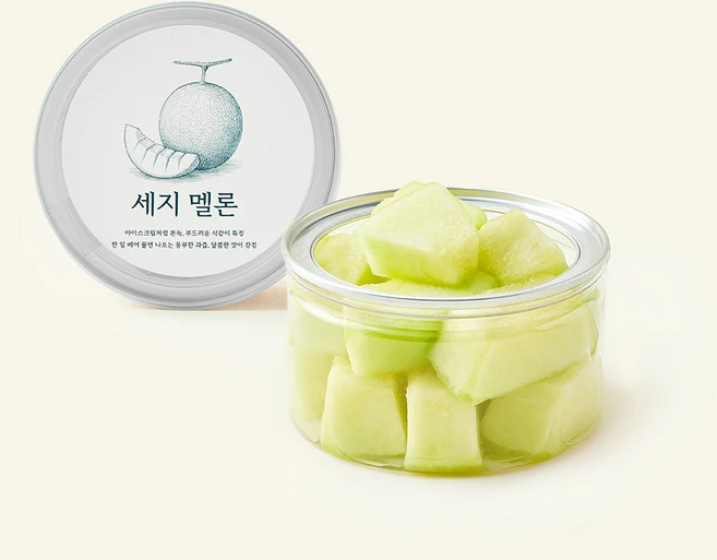 온브릭스 주식회사 농업회사법인 컷팅 세지 멜론, 200g, 1개 - 쿠팡