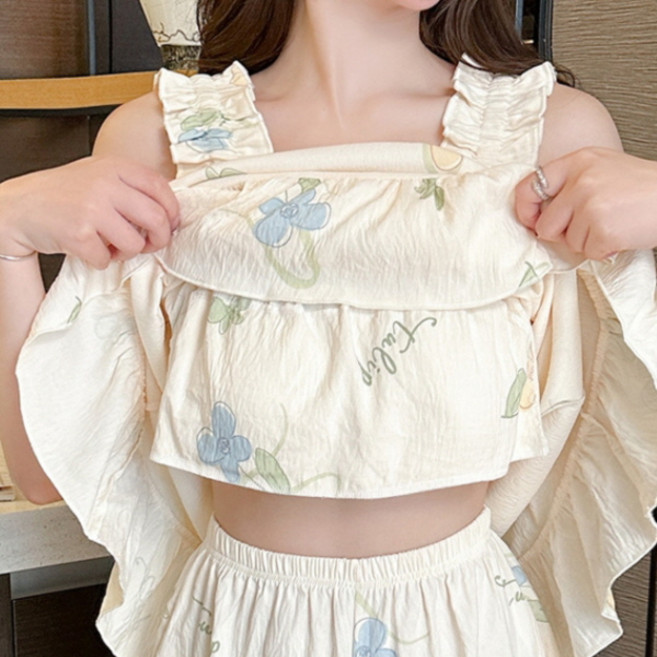 피어니스트 여성용 냉감 민소매 패드내장 상하의 세트