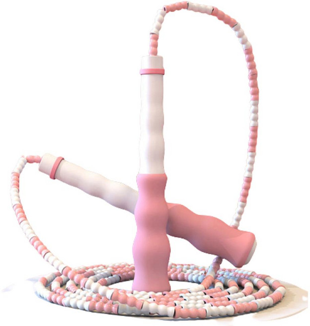 Rabbit Dog 軟式珠子防纏繞跳繩, 粉色, 1條