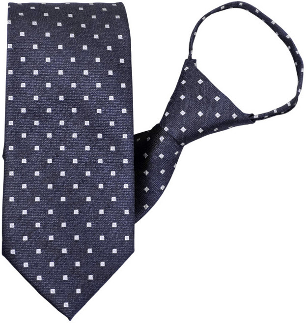 엘르 패션 자동 지퍼넥타이 큐비