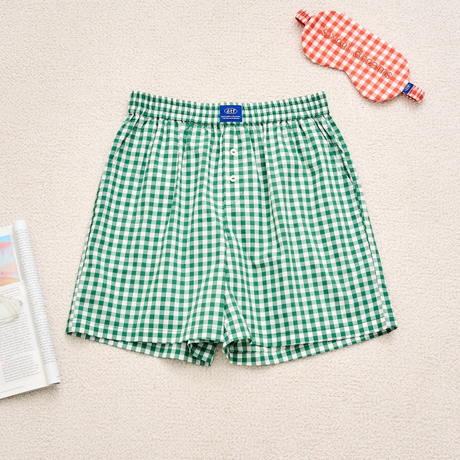 모던하우스 위캔드 60수 면 쁘띠체크 통기성 반바지