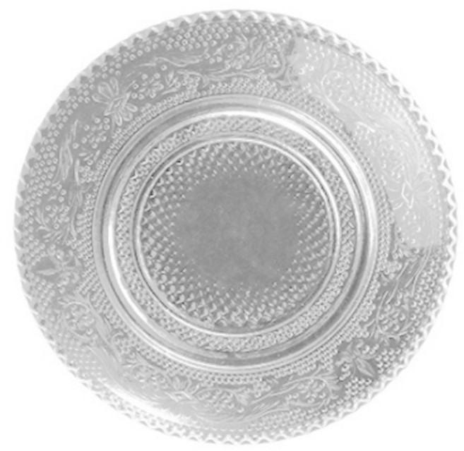 레이스 카페 플레이트 유리 접시, 투명, 1개