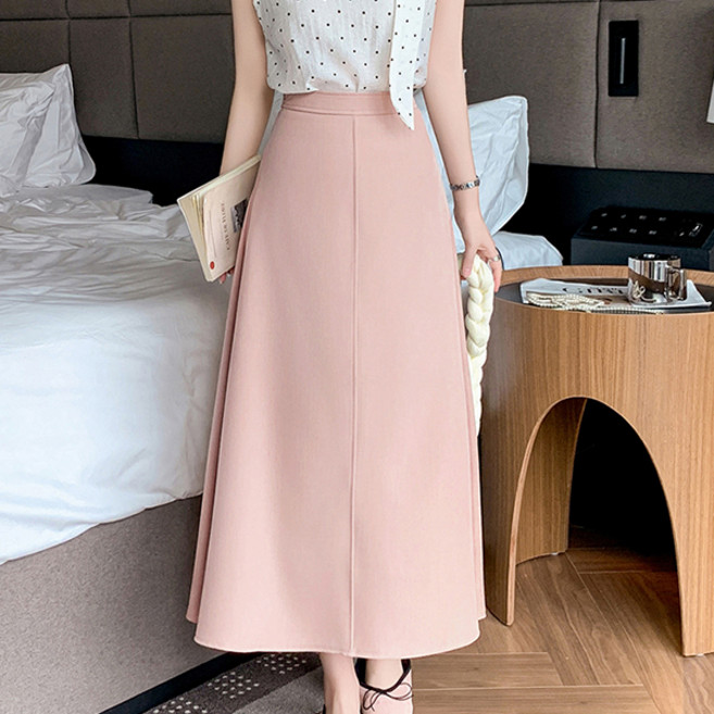 포플러앤씨 여성용 솔리미아 A라인 롱 스커트 P26SPSK010707