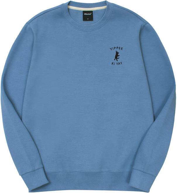 옥스타 남녀공용 이피 고양이 자수 특양면 맨투맨 2SSP028