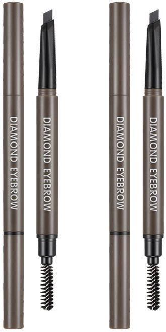 리르 다이아몬드 아이브로우 0.35g, 01 그레이 브라운, 2개