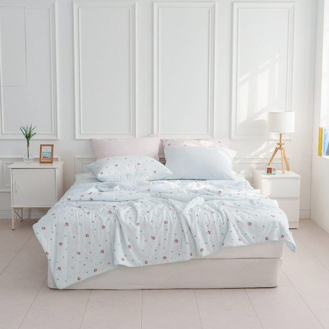 리눔아티카 쿨링 냉감 여름 시원한 얇은 가벼운 이불, 블루