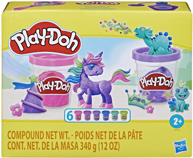 Hasbro 孩之寶 Play-Doh 培樂多 金屬色6罐黏土組, 混和顏色, 340g, 1盒