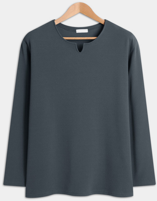 탑보이 앞트임 엠보 긴팔티 LW010