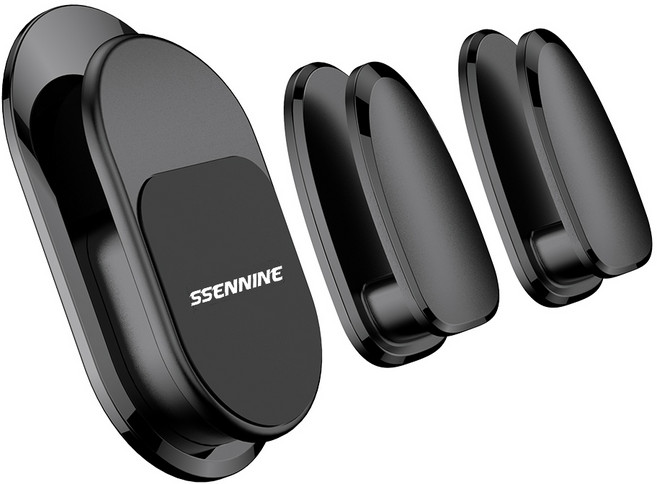 쎈나인 차량용 자석 핸드폰 거치대 + 마스크 후크 2p 세트, 블랙, 1세트