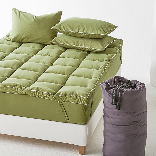 라뽐므 노르빅 토퍼 + 파우치 세트, 올리브그린(토퍼)