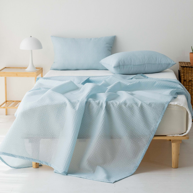 유트러스 시어서커 홑이불, 라이트 블루