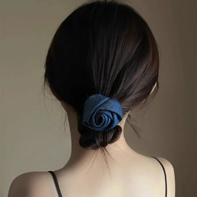 Paperments Lottie丹寧玫瑰大腸髮圈 11035 2入