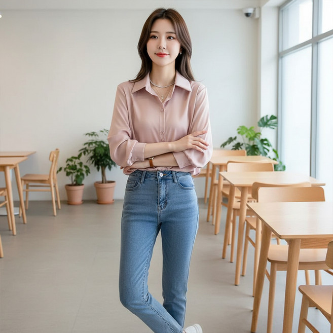 Andaromi 女款雙排釦西裝襯衫