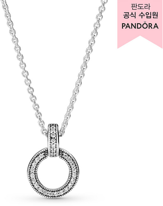 PANDORA 潘多拉 女士雙環吊墜項鍊