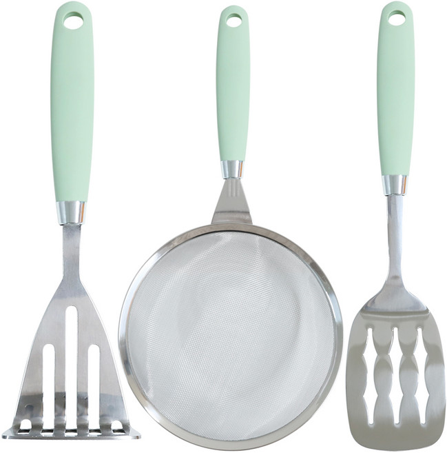 제니얼 나노 C타입 감자으깨기 대 + 건지개 대 + 사각뒤지개 중 세트, 그린, 1세트