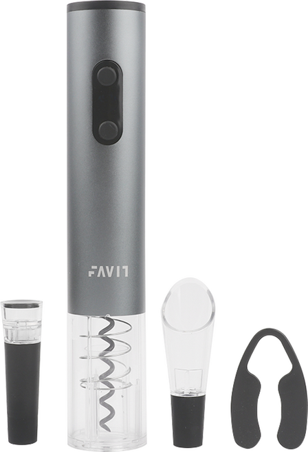 Fabit 高級電動紅酒開瓶器, 銀色, 1個