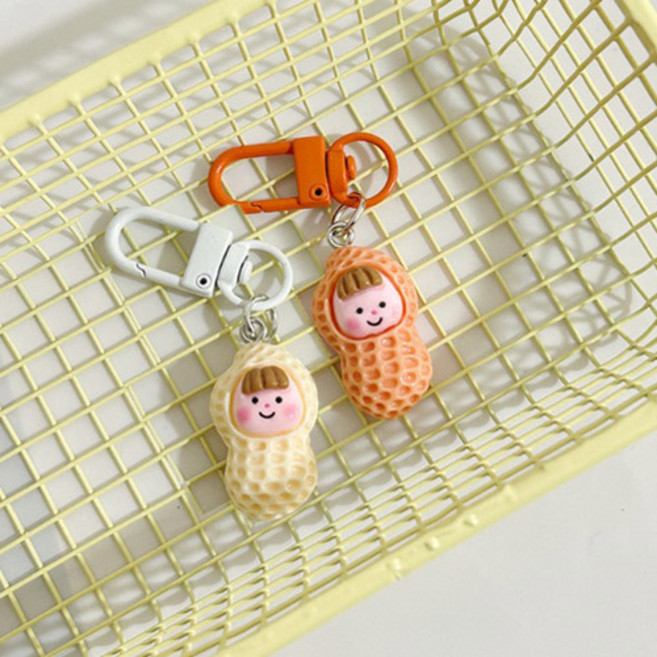버블리데이 파스텔 미니 땅콩 가방 키링 2종 세트