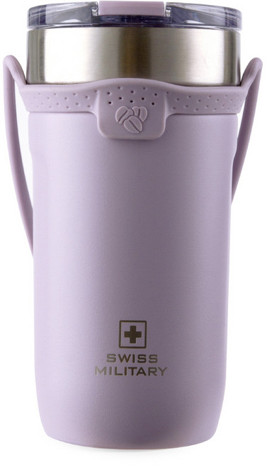 스위스밀리터리 보온 보냉 스트랩 텀블러 OKK-TS530, 라벤더, 530ml, 1개