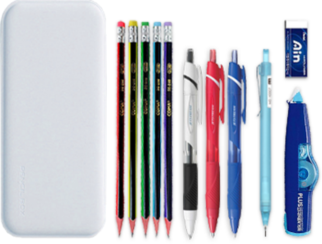 동아PMS 펜슬박스 필기구 제트스트림 SXN-150-05 선물세트, 스카이, 1세트
