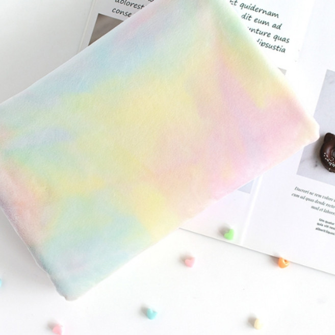 대폭 단면 극세사 물나염 그라데이션 캔디팝원단, 파스텔, 1개