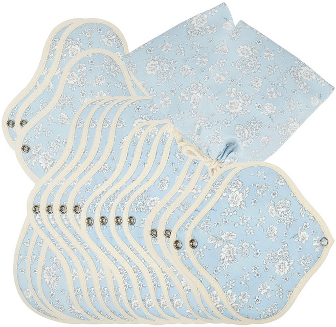 위즐리 면생리대 블루플라워 초경준비세트, 1세트