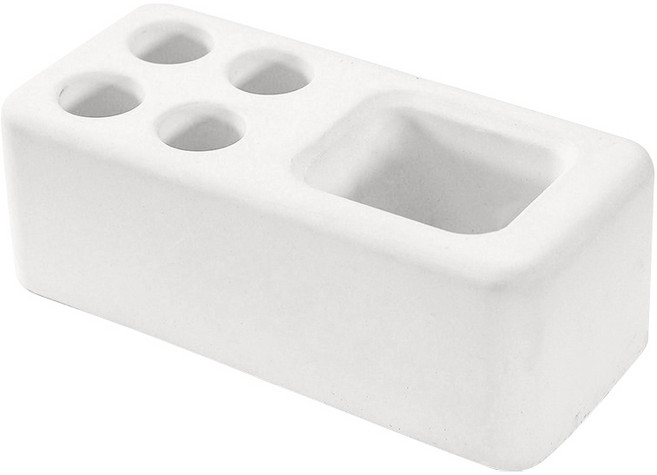 제이라이프 비비안 규조토 5구 칫솔 꽂이, 화이트, 1개