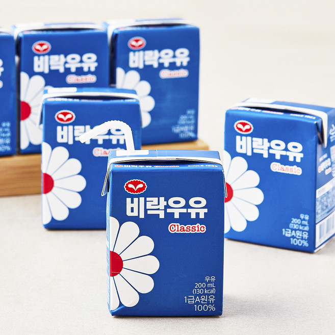 비락 클래식 우유, 6개, 200ml